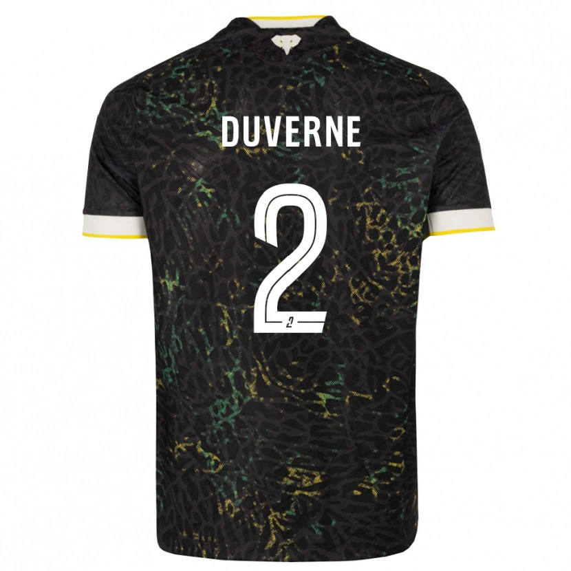 Danxen Dětské Jean-Kévin Duverne #2 Černá Bílá Žlutá Daleko Hráčské Dresy 2026/27 Dres