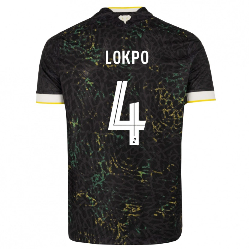 Danxen Dětské Romaric Lokpo #4 Černá Bílá Žlutá Daleko Hráčské Dresy 2026/27 Dres