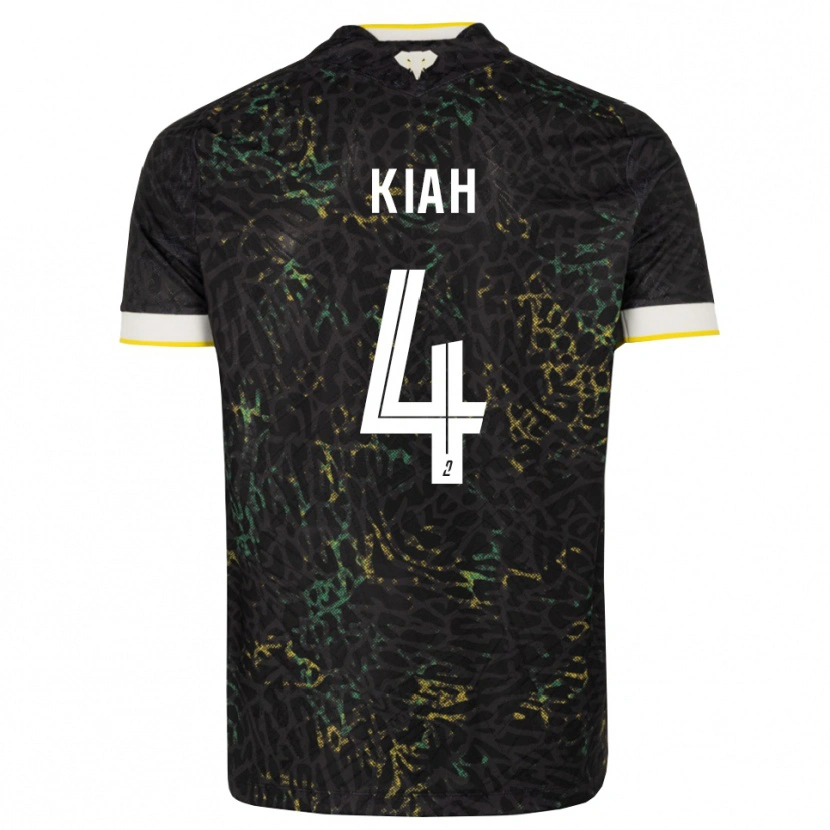 Danxen Dětské Emmanuel Kiah #4 Černá Bílá Žlutá Daleko Hráčské Dresy 2026/27 Dres