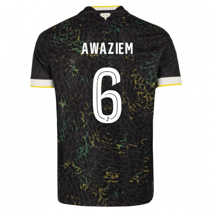 Danxen Dětské Chidozie Awaziem #6 Černá Bílá Žlutá Daleko Hráčské Dresy 2026/27 Dres