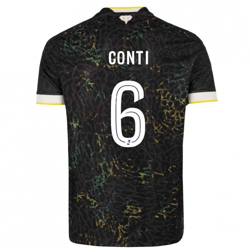 Danxen Dětské Alexandre Conti #6 Černá Bílá Žlutá Daleko Hráčské Dresy 2026/27 Dres