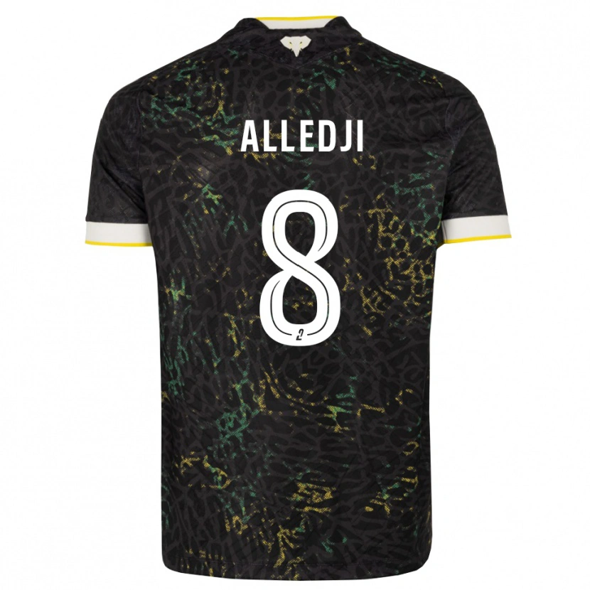 Danxen Dětské Ezekiel Alledji #8 Černá Bílá Žlutá Daleko Hráčské Dresy 2026/27 Dres