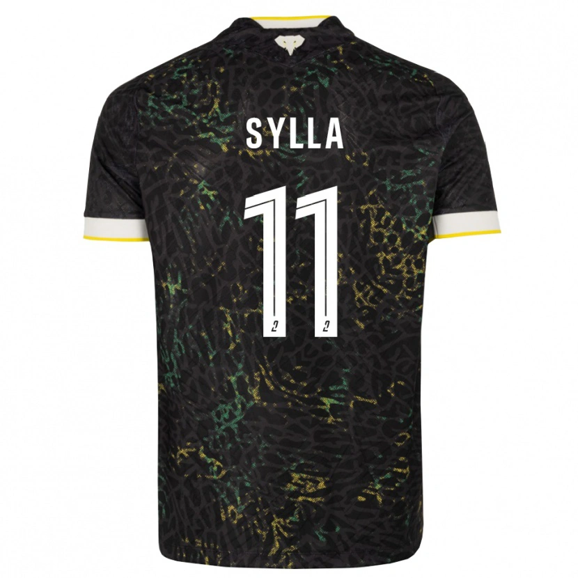 Danxen Dětské Karamoko Sylla #11 Černá Bílá Žlutá Daleko Hráčské Dresy 2026/27 Dres