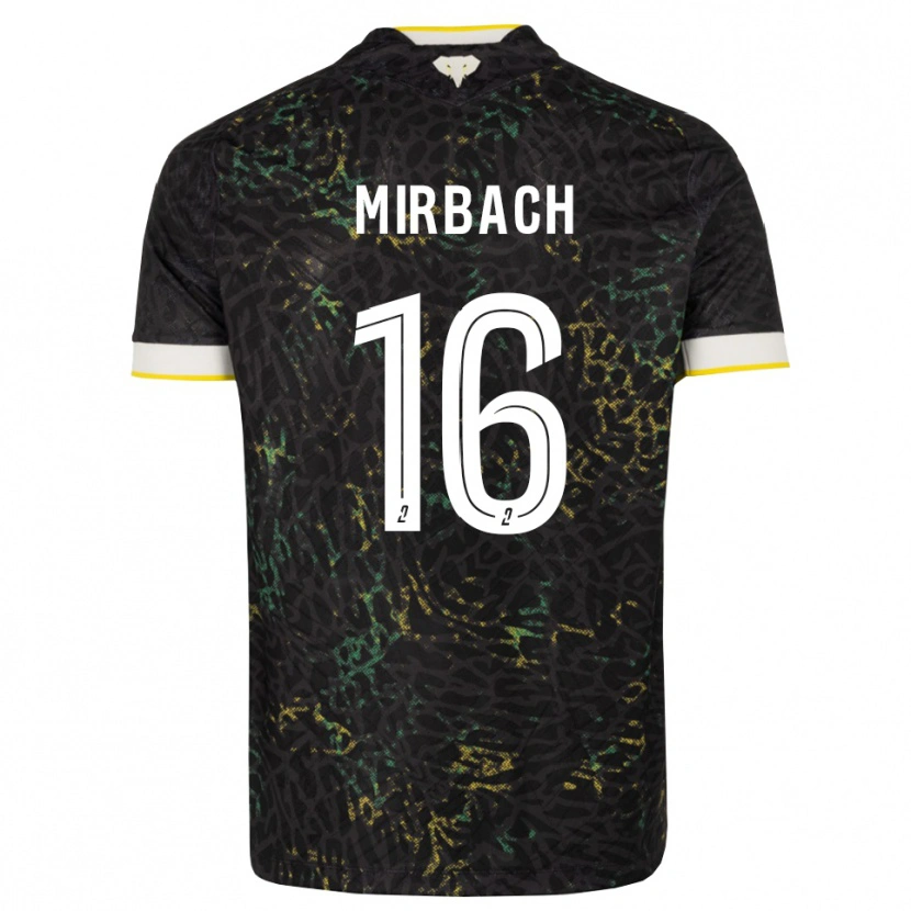 Danxen Dětské Alexis Mirbach #16 Černá Bílá Žlutá Daleko Hráčské Dresy 2026/27 Dres