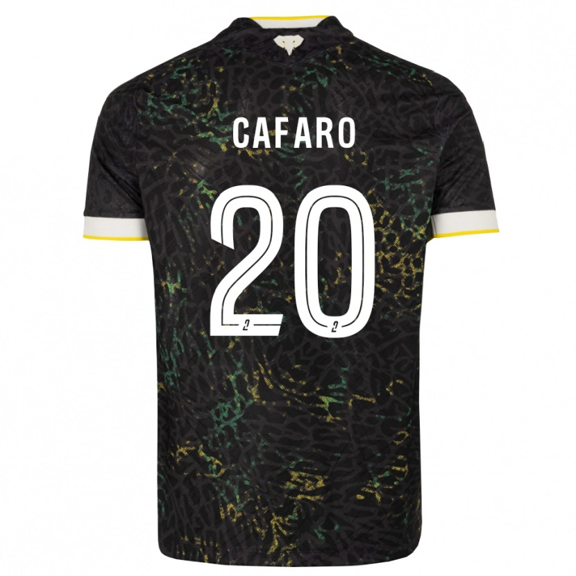 Danxen Dětské Mathieu Cafaro #20 Černá Bílá Žlutá Daleko Hráčské Dresy 2026/27 Dres