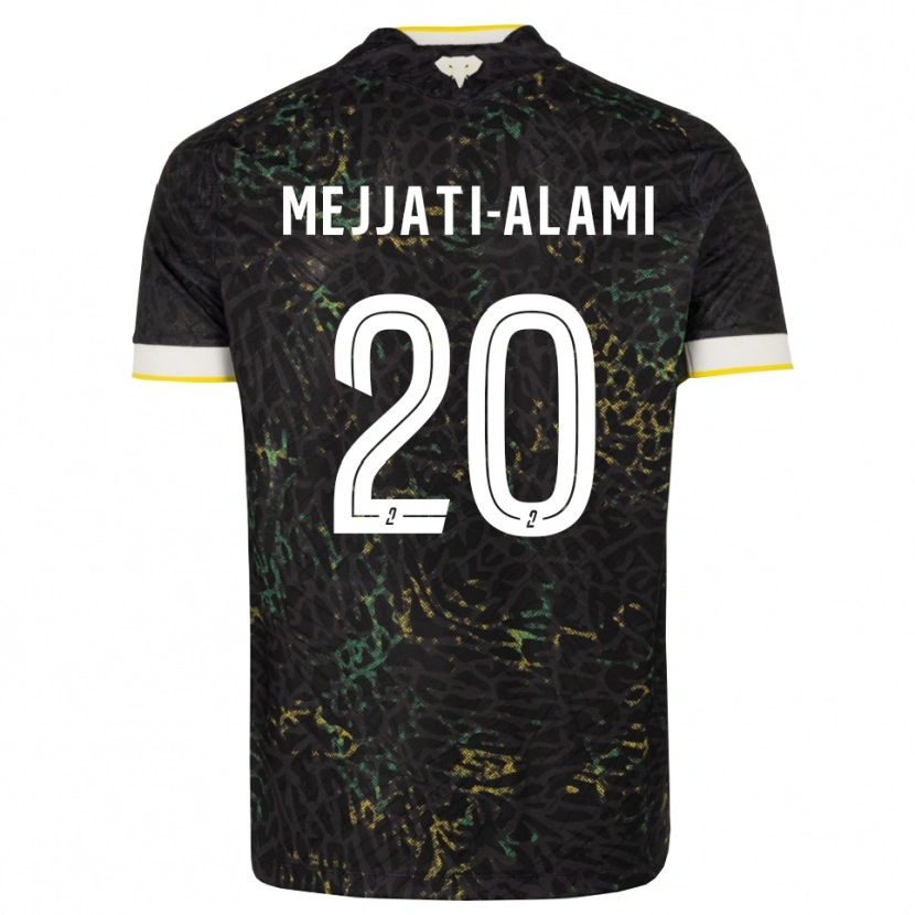 Danxen Dětské Maxime Mejjati-Alami #20 Černá Bílá Žlutá Daleko Hráčské Dresy 2026/27 Dres