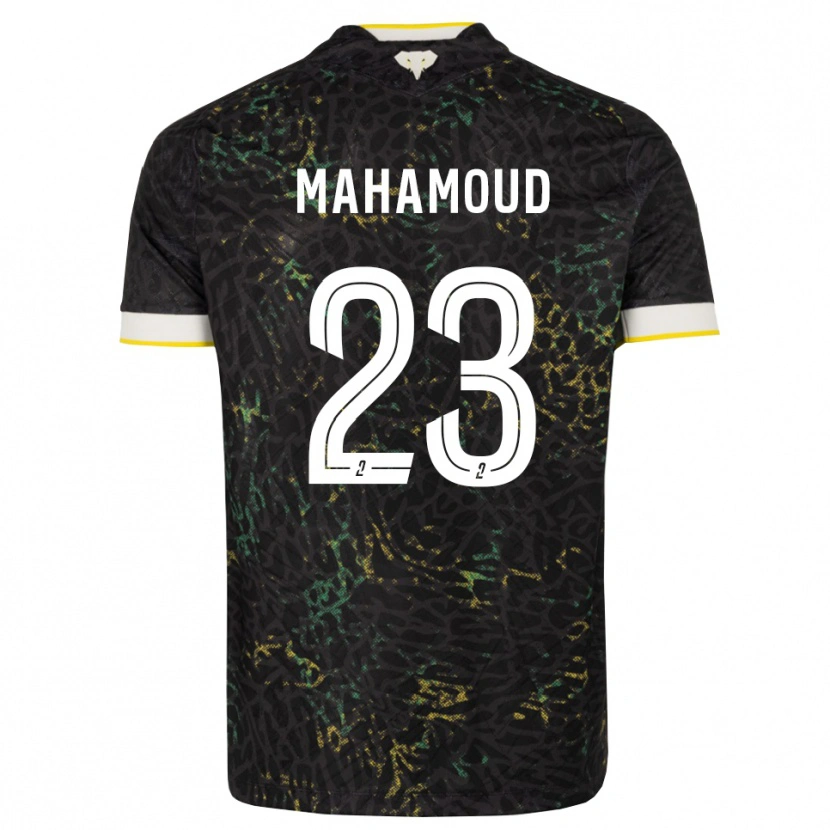 Danxen Dětské Adel Mahamoud #23 Černá Bílá Žlutá Daleko Hráčské Dresy 2026/27 Dres