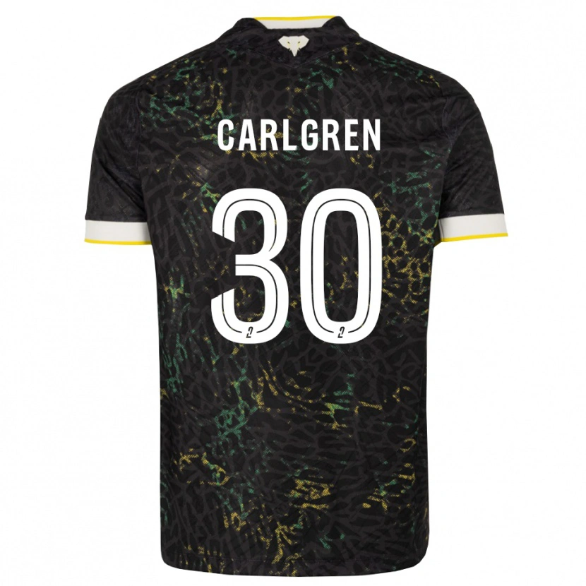 Danxen Dětské Patrik Carlgren #30 Černá Bílá Žlutá Daleko Hráčské Dresy 2026/27 Dres