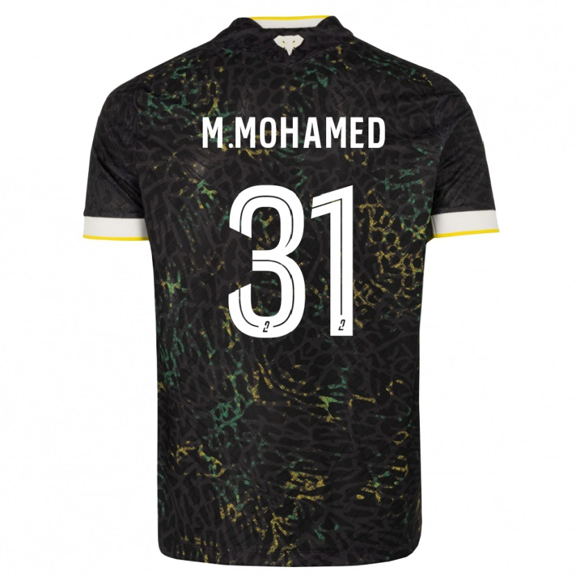 Danxen Dětské Mostafa Mohamed #31 Černá Bílá Žlutá Daleko Hráčské Dresy 2026/27 Dres