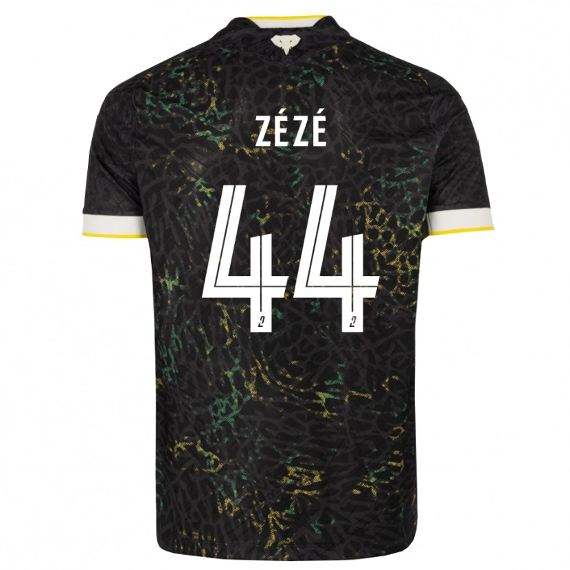 Danxen Dětské Nathan Zézé #44 Černá Bílá Žlutá Daleko Hráčské Dresy 2026/27 Dres
