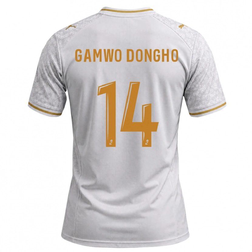 Danxen Dětské Samuel Gamwo Dongho #14 Bílá Šedá Zlatohnědá Daleko Hráčské Dresy 2026/27 Dres