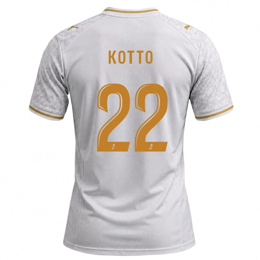 Danxen Dětské Samuel Kotto #22 Bílá Šedá Zlatohnědá Daleko Hráčské Dresy 2026/27 Dres