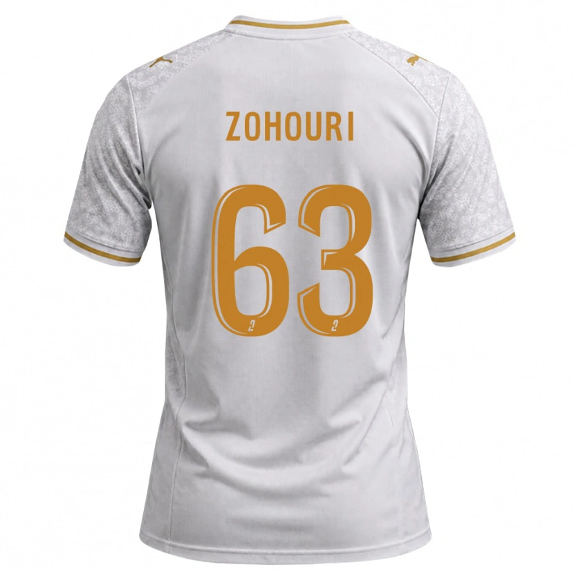 Danxen Dětské Armel Zohouri #63 Bílá Šedá Zlatohnědá Daleko Hráčské Dresy 2026/27 Dres