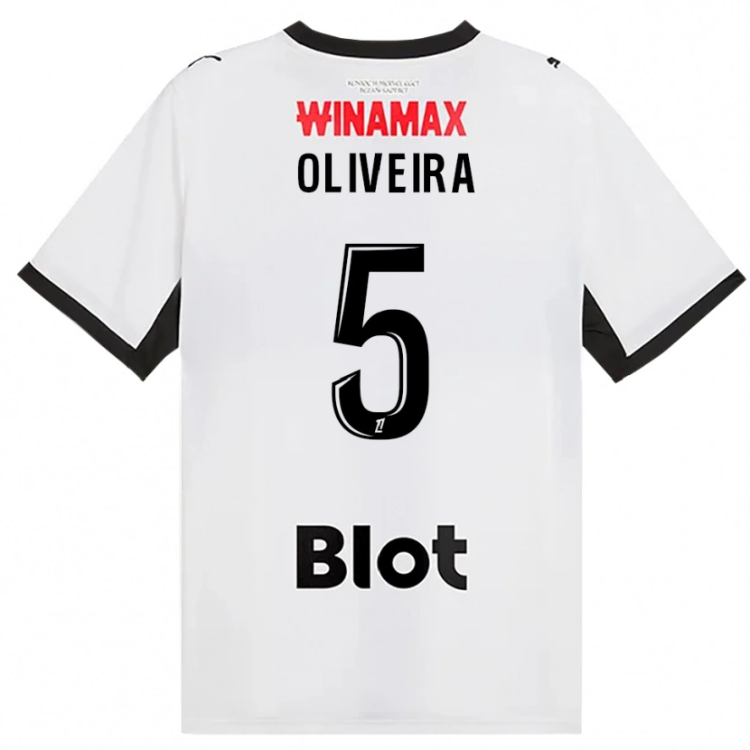 Danxen Dětské Gonçalo Oliveira #5 Černá Bílá Červená Daleko Hráčské Dresy 2026/27 Dres
