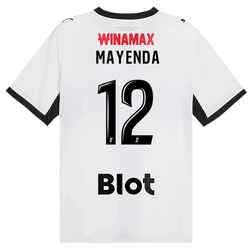 Danxen Dětské Eliezer Mayenda #12 Černá Bílá Červená Daleko Hráčské Dresy 2026/27 Dres