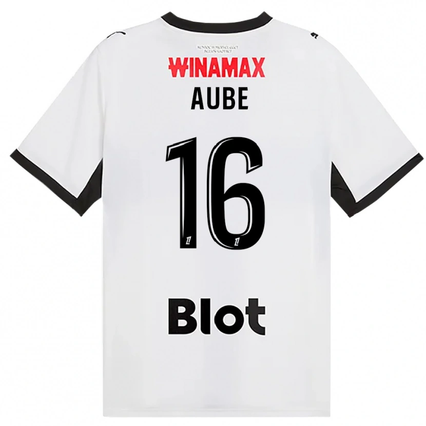 Danxen Dětské Yanis Aube #16 Černá Bílá Červená Daleko Hráčské Dresy 2026/27 Dres