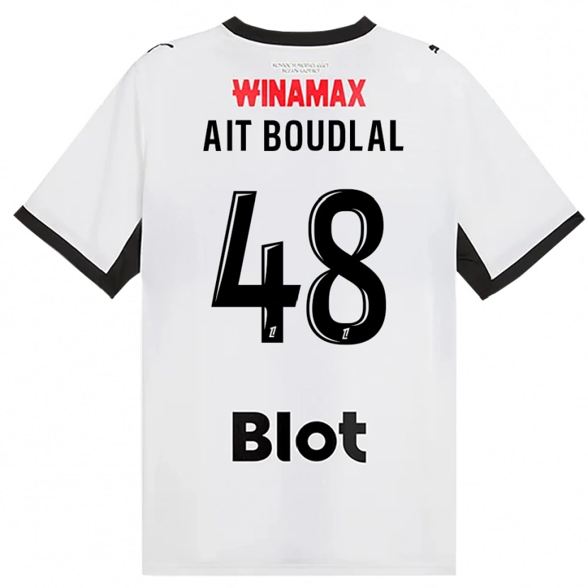 Danxen Dětské Abdelhamid Ait Boudlal #48 Černá Bílá Červená Daleko Hráčské Dresy 2026/27 Dres