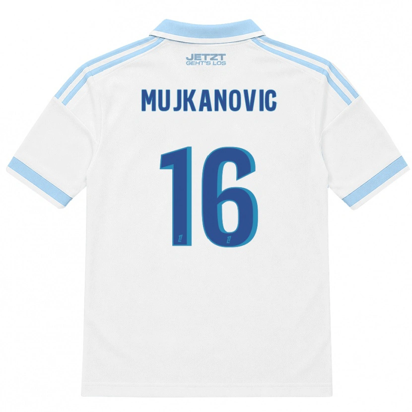Danxen Dětské Edin Mujkanovic #16 Světle Nebesky Modrá Bílá Červená Daleko Hráčské Dresy 2026/27 Dres