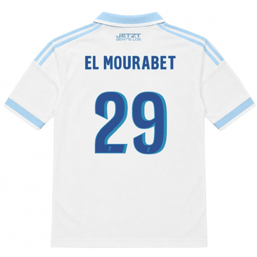 Danxen Dětské Samir El Mourabet #29 Světle Nebesky Modrá Bílá Červená Daleko Hráčské Dresy 2026/27 Dres
