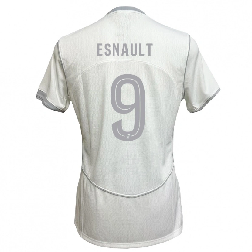 Danxen Dětské Joshua Esnault #9 Bílá Šedá Daleko Hráčské Dresy 2026/27 Dres