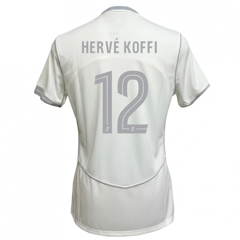 Danxen Dětské Hervé Koffi #12 Bílá Šedá Daleko Hráčské Dresy 2026/27 Dres
