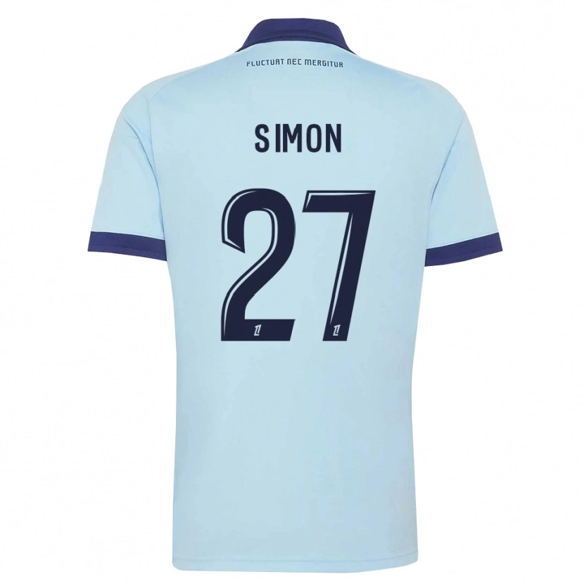Danxen Dětské Moses Simon #27 Kukuřičně Modrá Černá Daleko Hráčské Dresy 2026/27 Dres
