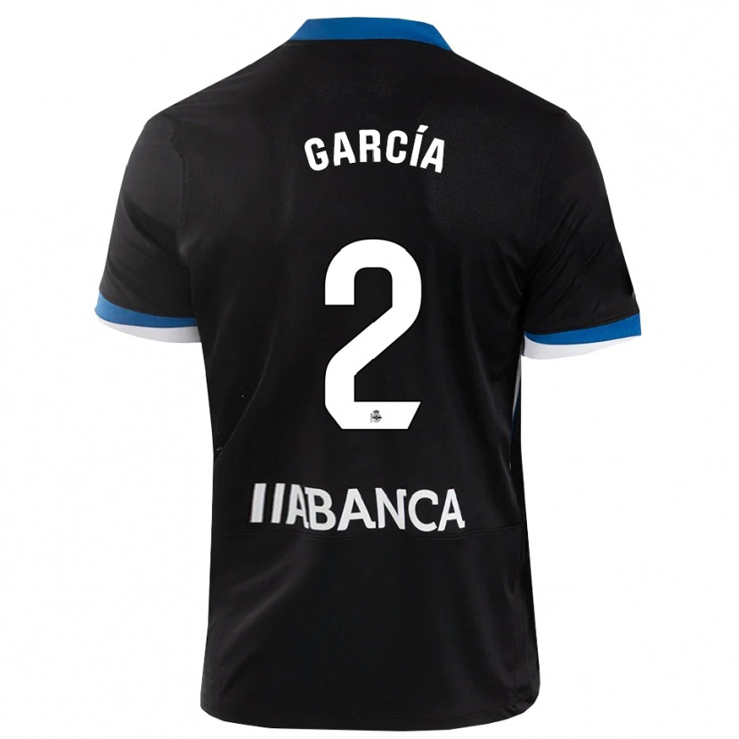 Danxen Dětské Pablo García #2 Černá Modrá Bílá Daleko Hráčské Dresy 2026/27 Dres