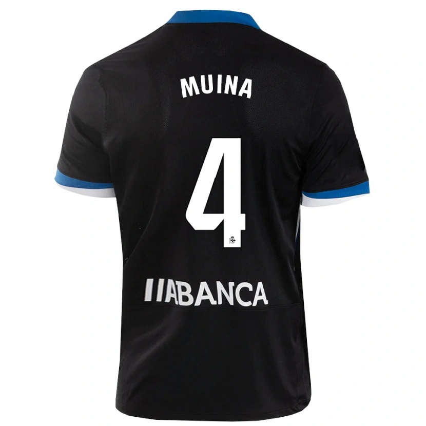 Danxen Dětské Henar Muiña #4 Černá Modrá Bílá Daleko Hráčské Dresy 2026/27 Dres