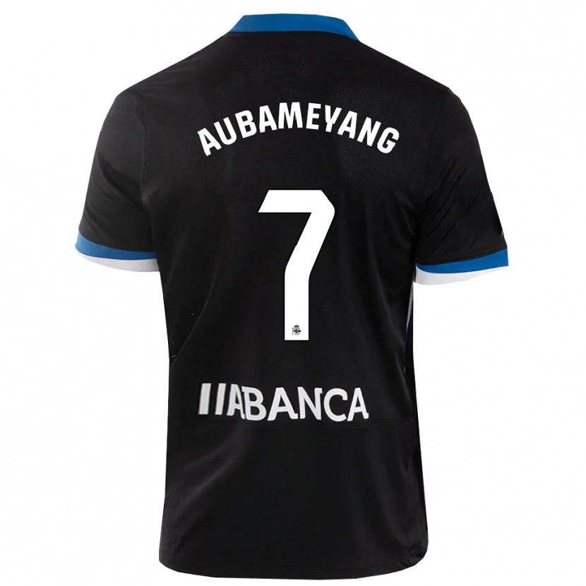 Danxen Dětské Pierre-Emerick Aubameyang #7 Černá Modrá Bílá Daleko Hráčské Dresy 2026/27 Dres