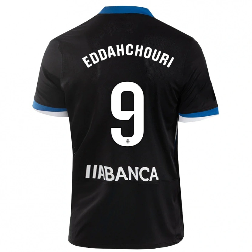Danxen Dětské Zakaria Eddahchouri #9 Černá Modrá Bílá Daleko Hráčské Dresy 2026/27 Dres