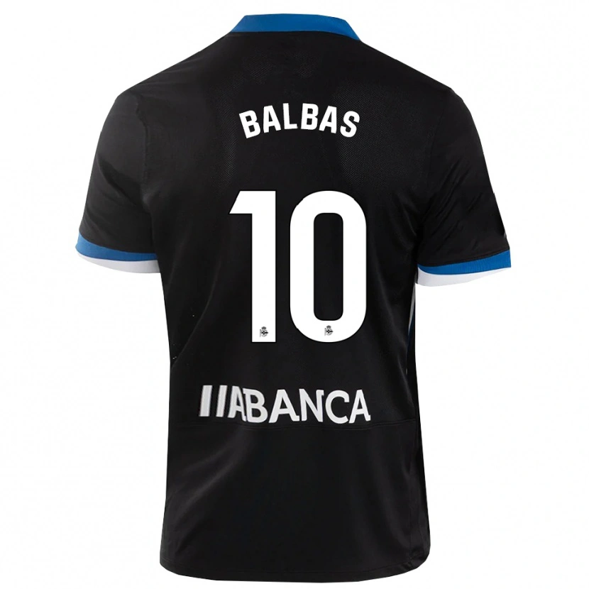 Danxen Dětské Nicolás Balbas #10 Černá Modrá Bílá Daleko Hráčské Dresy 2026/27 Dres