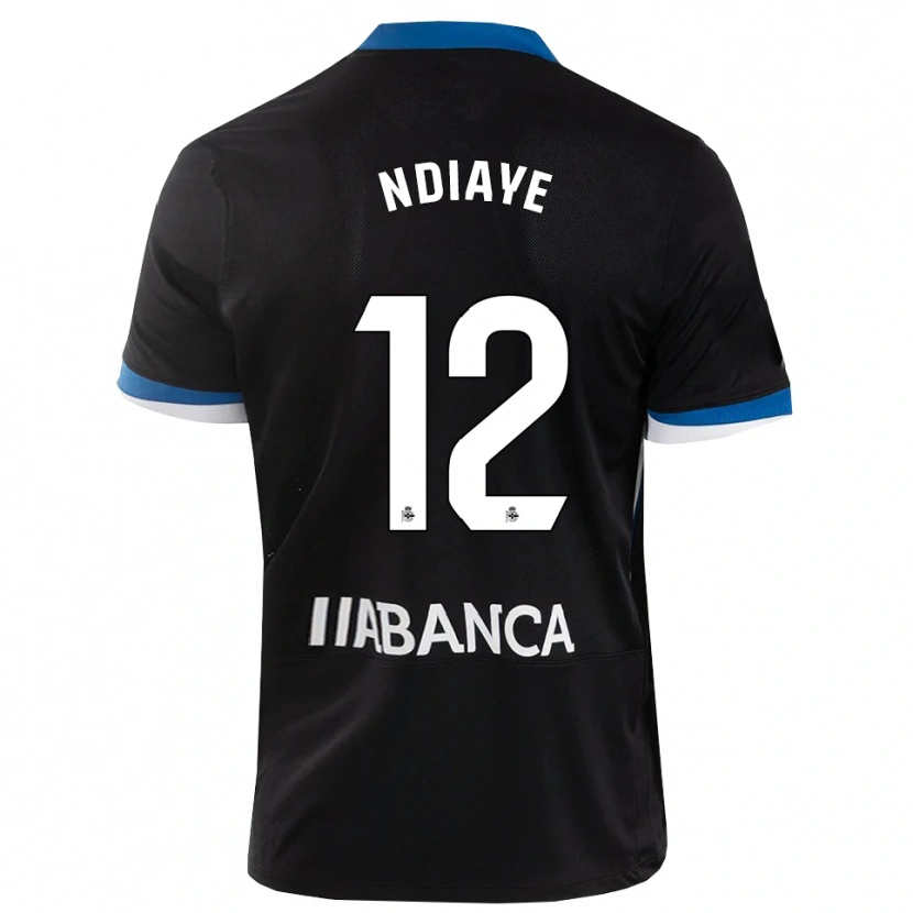 Danxen Dětské Malick Ndiaye #12 Černá Modrá Bílá Daleko Hráčské Dresy 2026/27 Dres