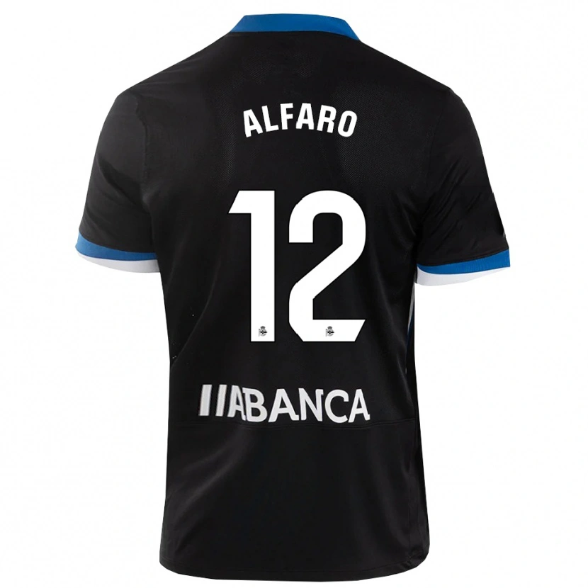 Danxen Dětské Alejandro Alfaro #12 Černá Modrá Bílá Daleko Hráčské Dresy 2026/27 Dres