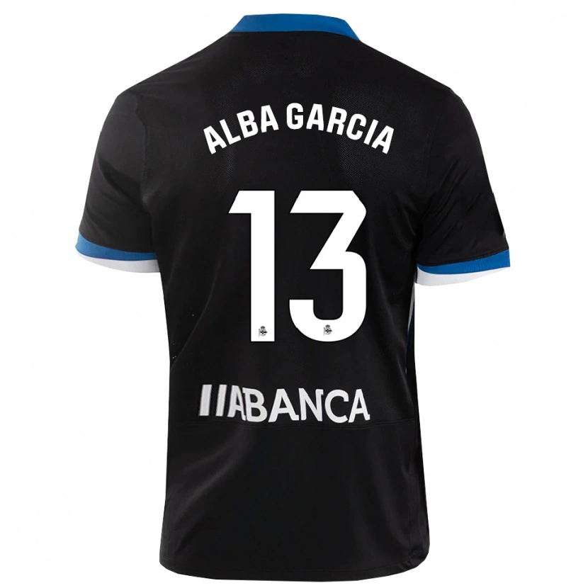 Danxen Dětské Lucía Alba García #13 Černá Modrá Bílá Daleko Hráčské Dresy 2026/27 Dres
