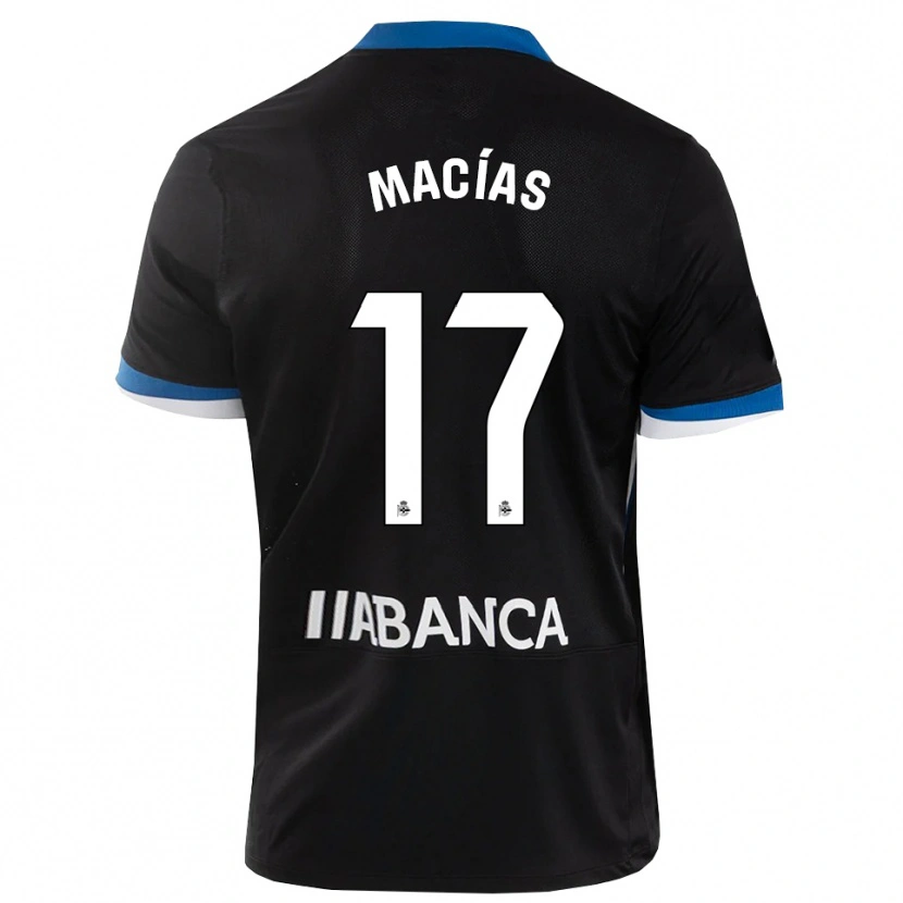 Danxen Dětské Luisao Macías #17 Černá Modrá Bílá Daleko Hráčské Dresy 2026/27 Dres