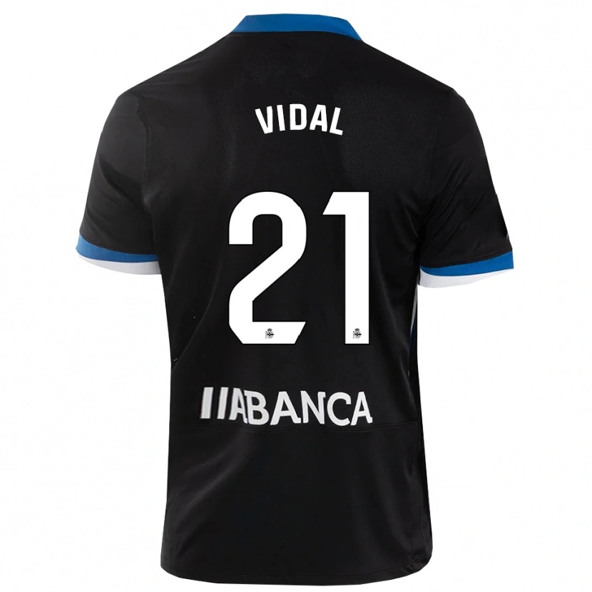 Danxen Dětské Iker Vidal #21 Černá Modrá Bílá Daleko Hráčské Dresy 2026/27 Dres