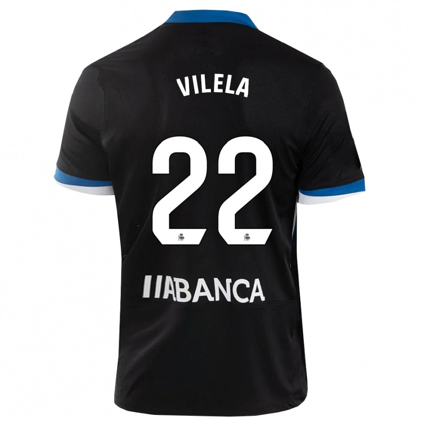 Danxen Dětské Rubén Vilela #22 Černá Modrá Bílá Daleko Hráčské Dresy 2026/27 Dres