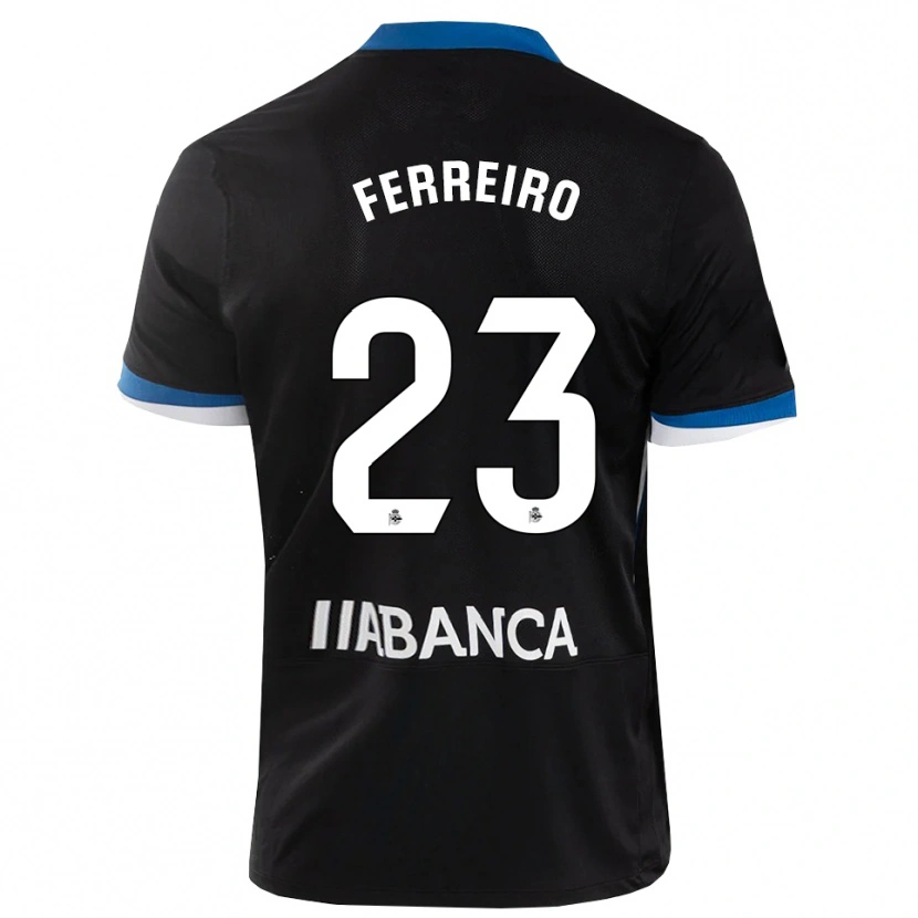 Danxen Dětské Manu Ferreiro #23 Černá Modrá Bílá Daleko Hráčské Dresy 2026/27 Dres