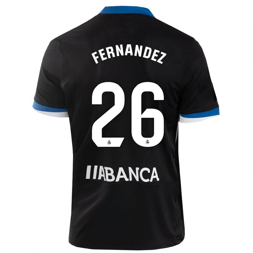 Danxen Dětské Samu Fernández #26 Černá Modrá Bílá Daleko Hráčské Dresy 2026/27 Dres
