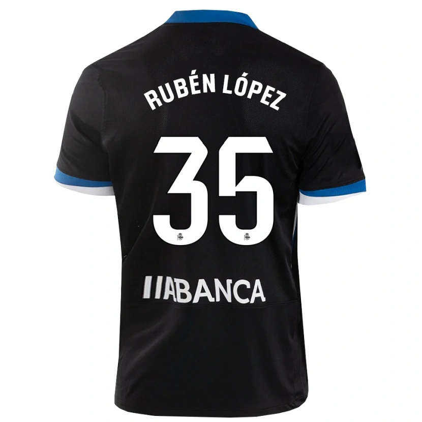 Danxen Dětské Rubén López #35 Černá Modrá Bílá Daleko Hráčské Dresy 2026/27 Dres