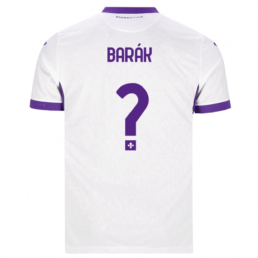 Danxen Dětské Antonín Barák #0 Bílá Fialová Daleko Hráčské Dresy 2026/27 Dres