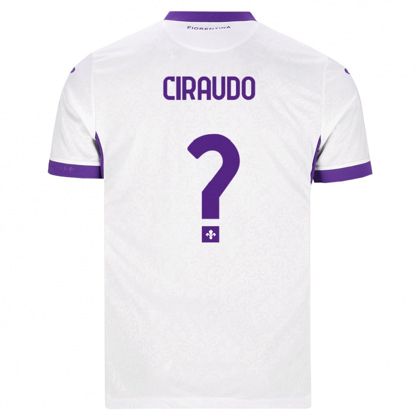 Danxen Dětské Alessio Ciraudo #0 Bílá Fialová Daleko Hráčské Dresy 2026/27 Dres
