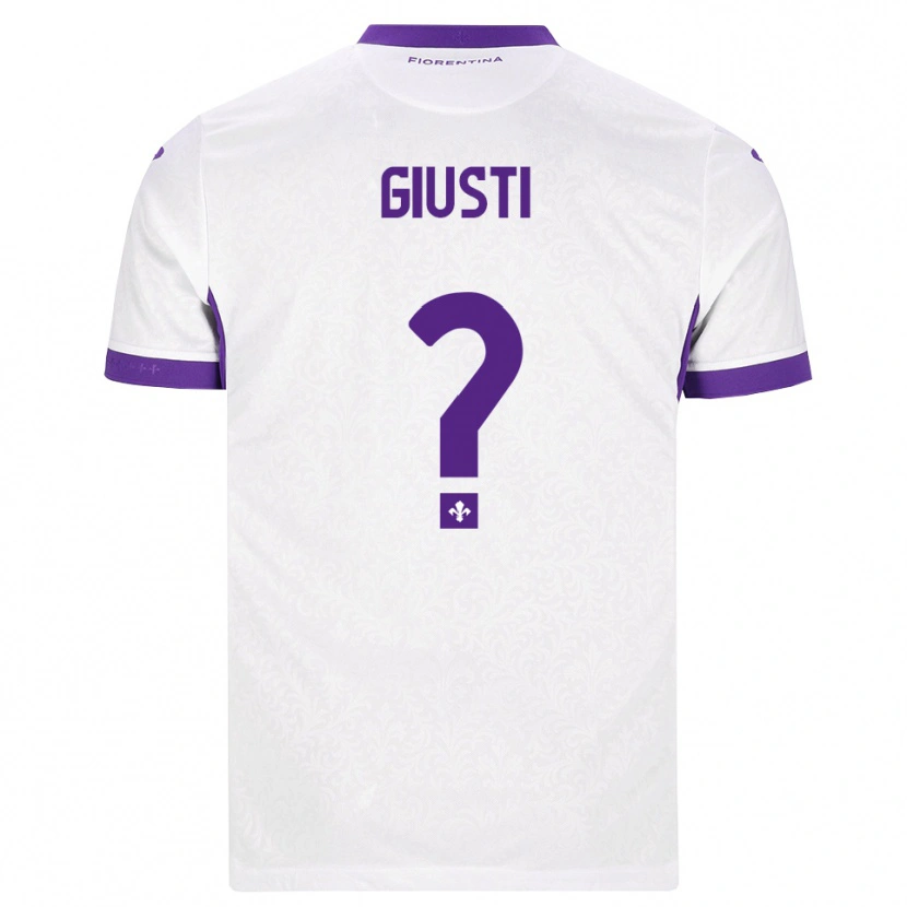 Danxen Dětské Edoardo Giusti #0 Bílá Fialová Daleko Hráčské Dresy 2026/27 Dres