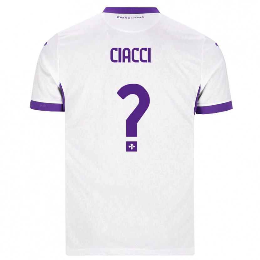Danxen Dětské Niccolò Ciacci #0 Bílá Fialová Daleko Hráčské Dresy 2026/27 Dres
