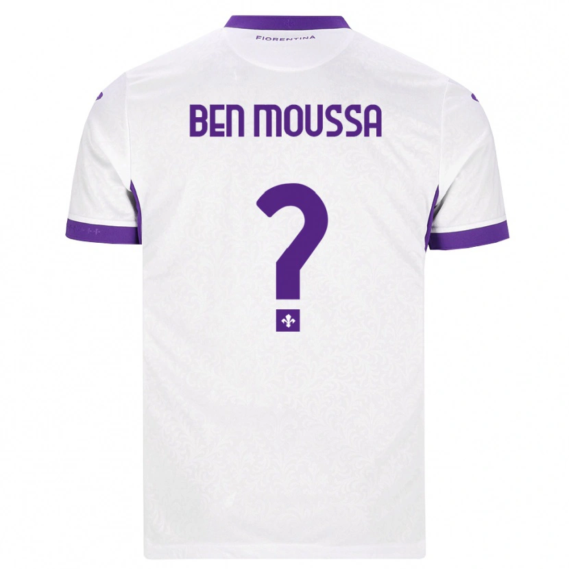 Danxen Dětské Mehdi Ben Moussa #0 Bílá Fialová Daleko Hráčské Dresy 2026/27 Dres