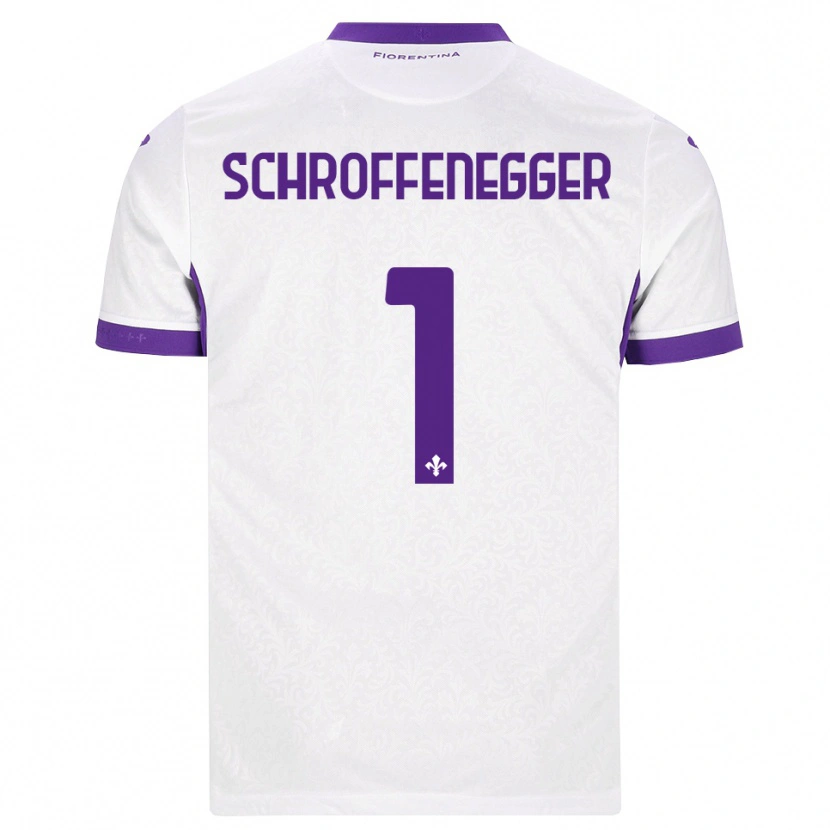 Danxen Dětské Katja Schroffenegger #1 Bílá Fialová Daleko Hráčské Dresy 2026/27 Dres