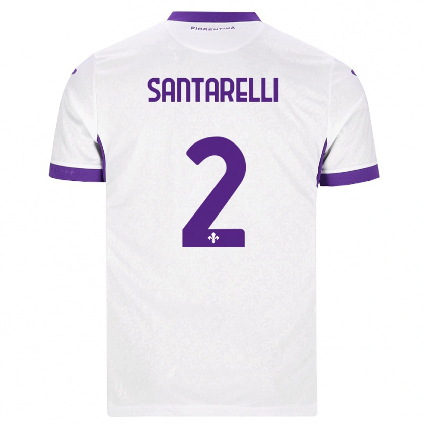 Danxen Dětské Andrea Santarelli #2 Bílá Fialová Daleko Hráčské Dresy 2026/27 Dres