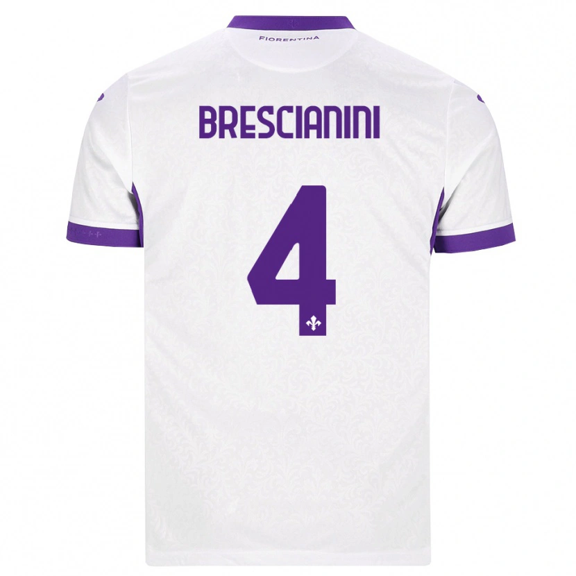 Danxen Dětské Marco Brescianini #4 Bílá Fialová Daleko Hráčské Dresy 2026/27 Dres
