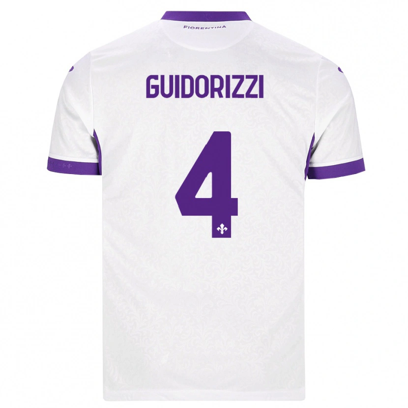 Danxen Dětské Riccardo Guidorizzi #4 Bílá Fialová Daleko Hráčské Dresy 2026/27 Dres