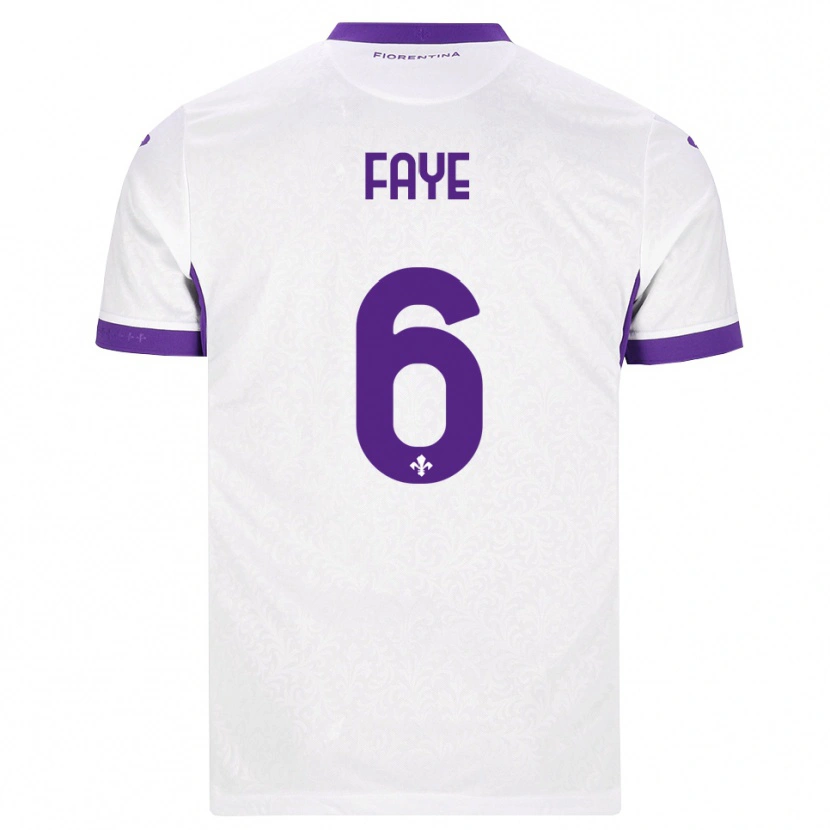 Danxen Dětské Moussa Faye #6 Bílá Fialová Daleko Hráčské Dresy 2026/27 Dres